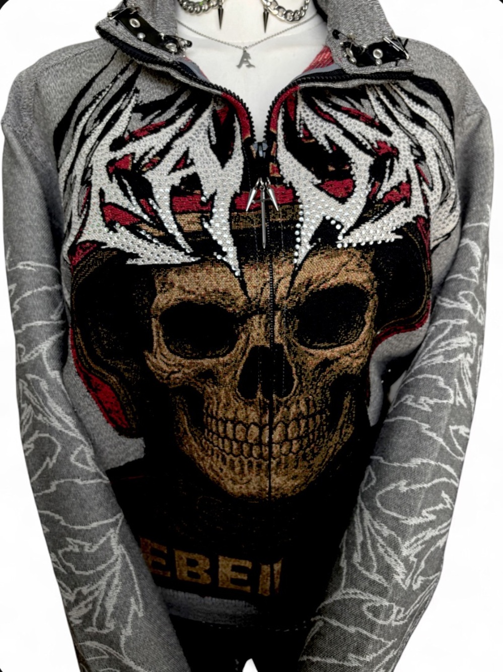 Custom Rebel Minds Spiked Jacket Size Large NWT